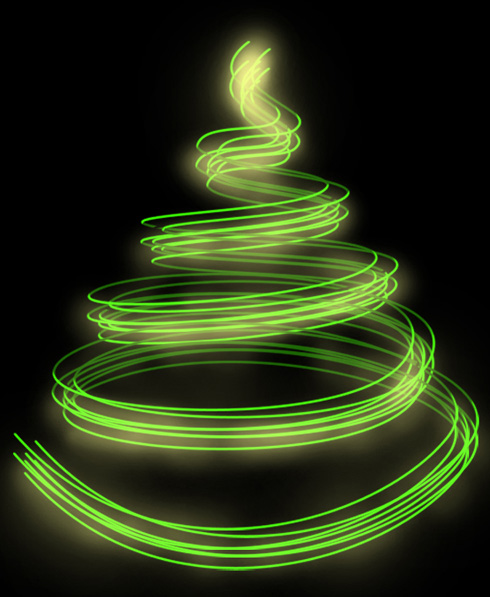 Merry Christmas Tree in Photoshop CS3
