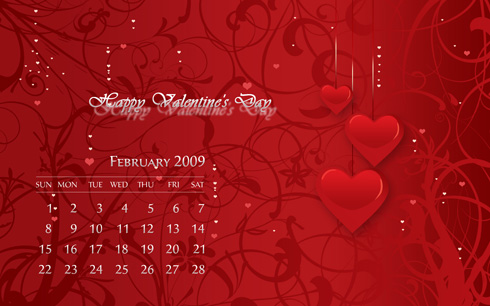 Learn how to design a romantic calendar in Valentine’s Day spirit in Photoshop CS4
