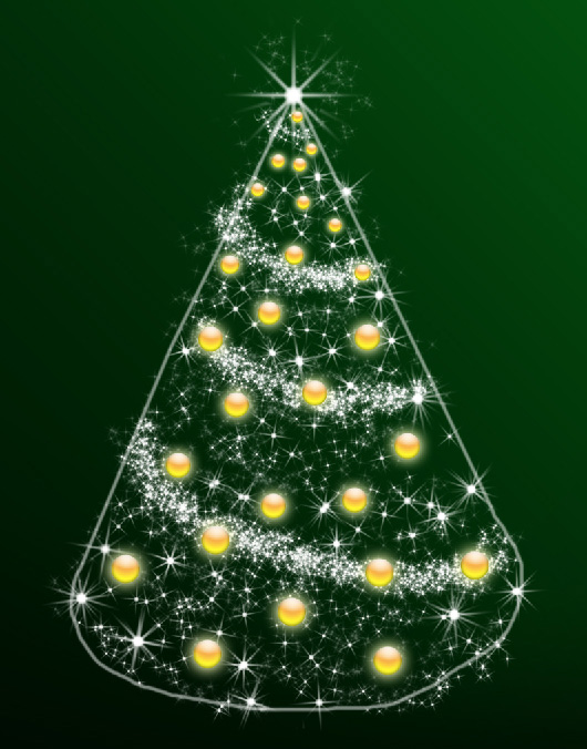 Design a simple illustration for Christmas in Adobe Photoshop CS4