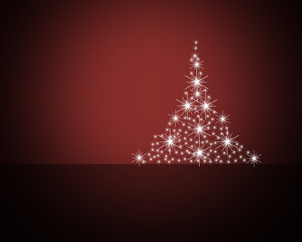 Create a Christmas Card – Christmas tree on red background in Adobe Photoshop CS5
