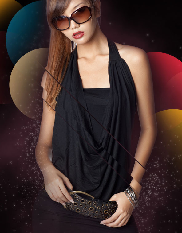 How to stylise model shoot using colourful shapes in Adobe Photoshop CS5