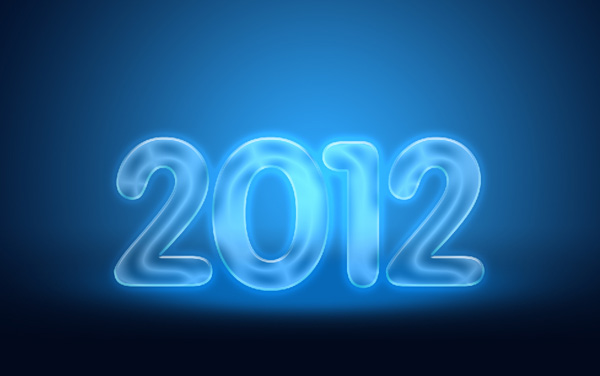 How to create an Impressive New Year 2012 card with Neon text in Photoshop CS5