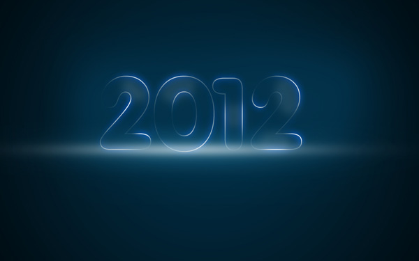 How to create Neon Illustration Happy New Year 2012 in Photoshop CS5