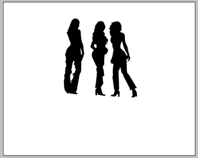 Create Three girls posing in the night Illustration in Photoshop CS