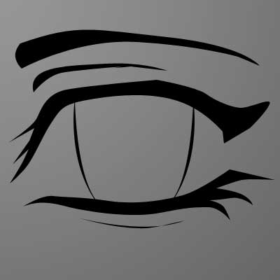 Step 2 Draw the outer lines of the eye Anime Eyes
