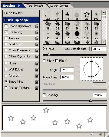 Brush tool in Adobe Photoshop CS