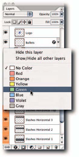 Palettes Layers Photoshop CS2