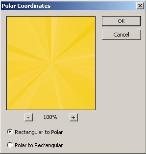 Apply Filter Polar Coordinates