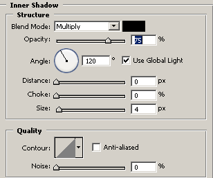 Inner Shadow in Adobe Photoshop CS