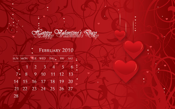 Wallpaper For February. Desktop Wallpaper Calendar