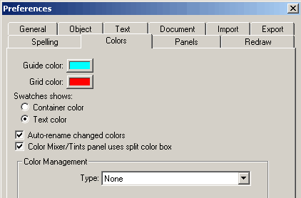 Color management preference