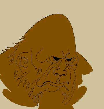 drawing gorilla in adobe photoshop cs