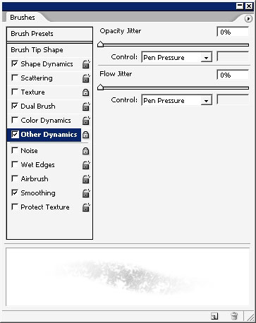 brush usage and color gamma