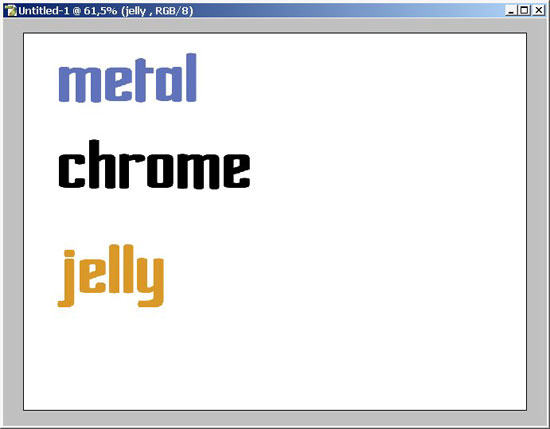 Metal,Chrome and Jelly Text Effects